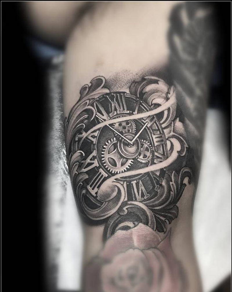 机械写实作品纹身图片_手臂欧美写实纹身图案