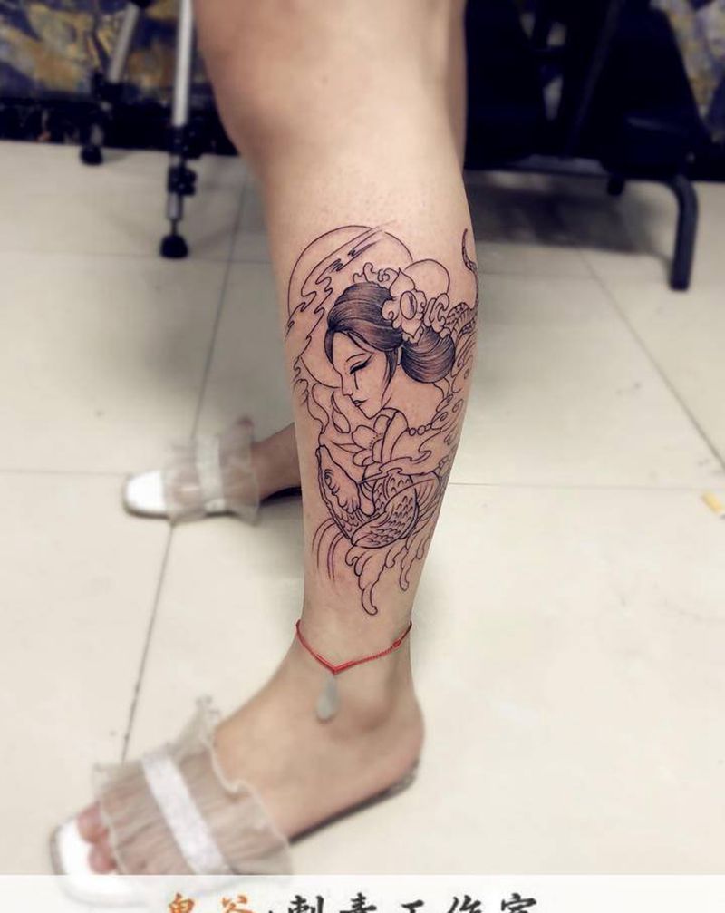 线条纹身图片_手臂纹身图案