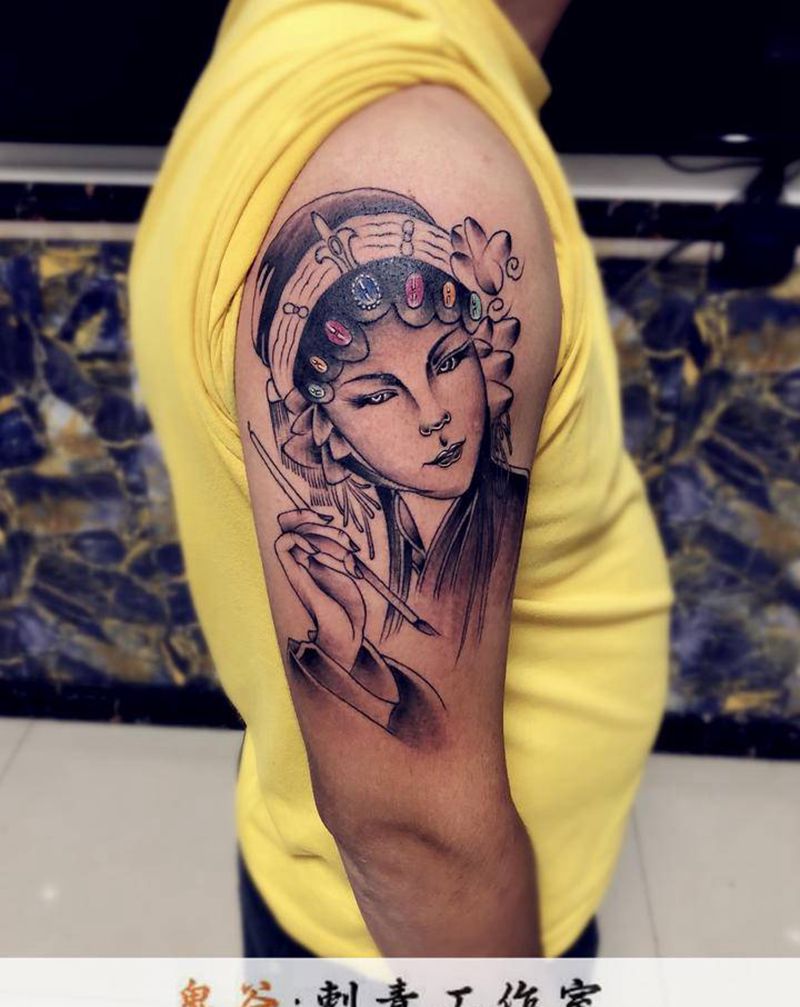花旦纹身图片_手臂纹身图案