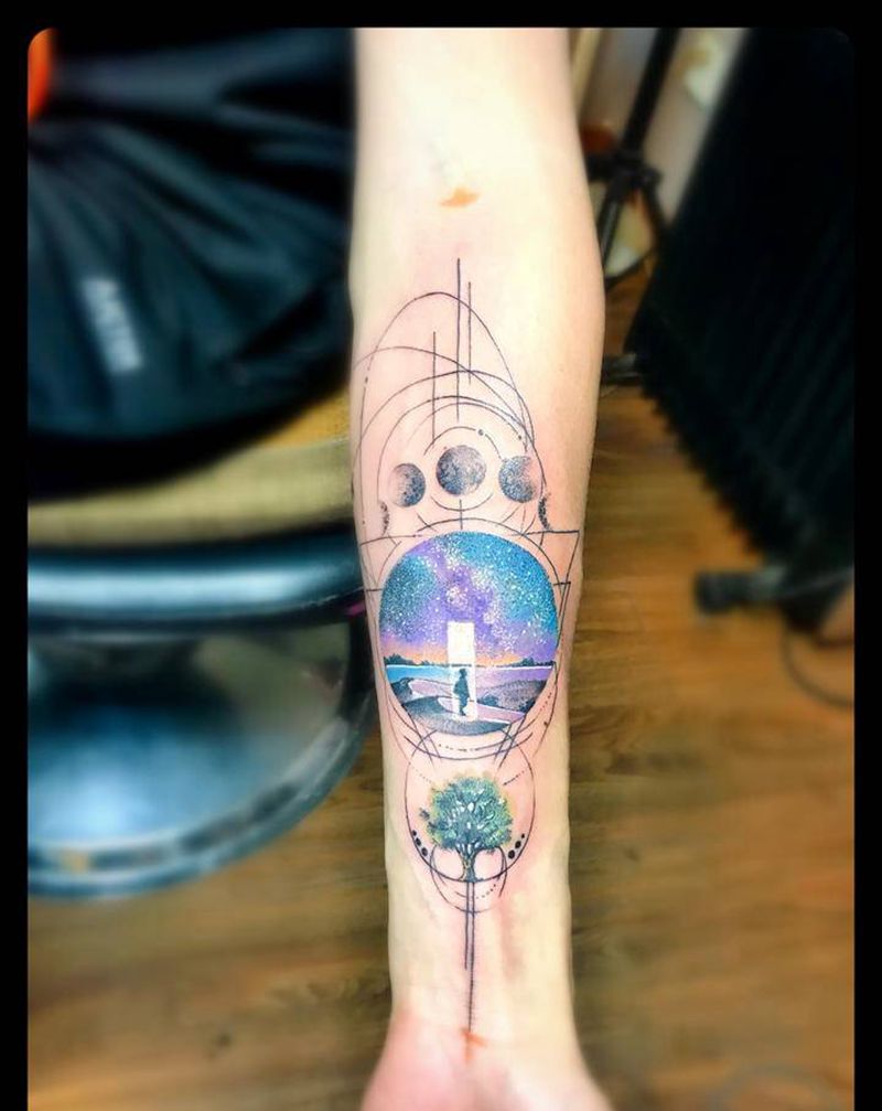 几何纹身图片_手部几何纹身图案