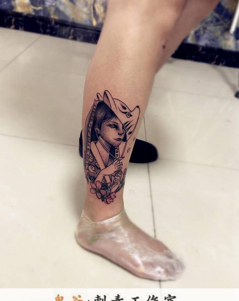 艺妓纹身图片_老传统纹身图案