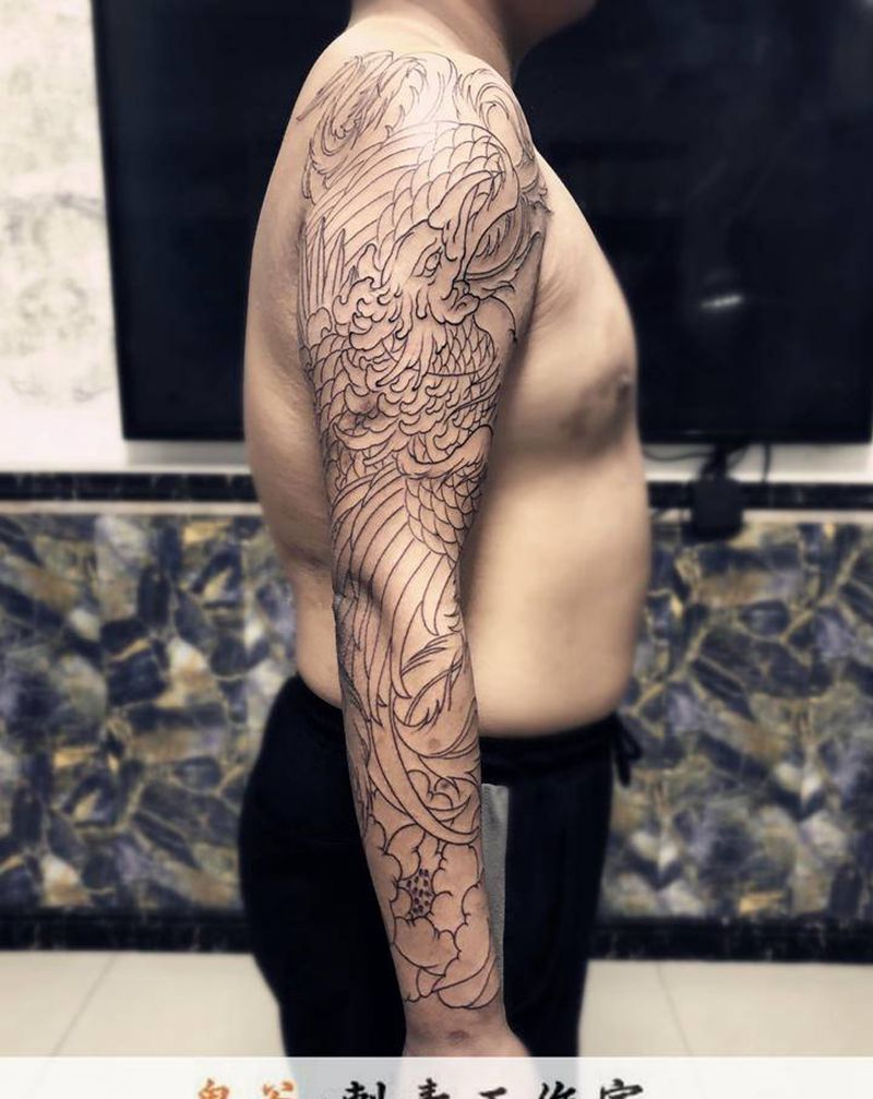 花臂纹身图片_新传统纹身图案