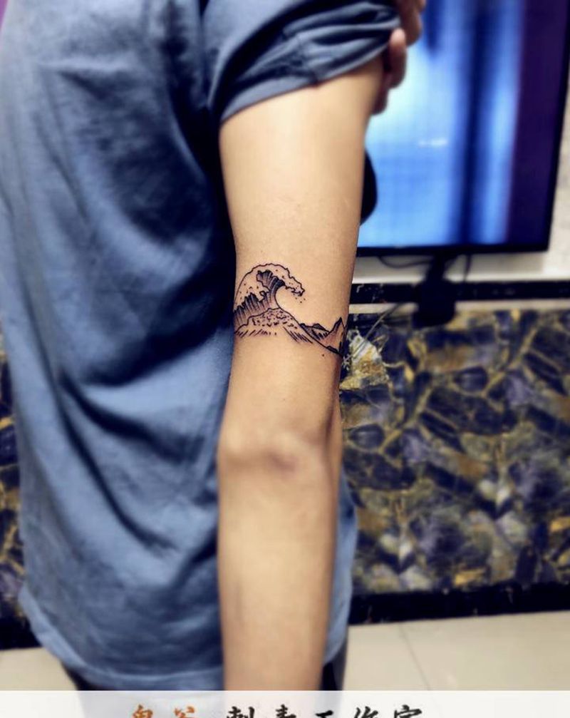 臂环纹身图片_新传统纹身图案