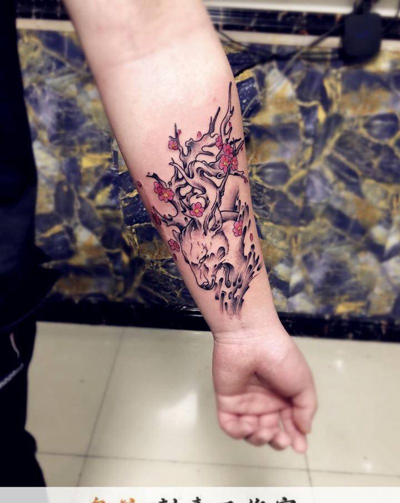 小臂纹身图片_新传统纹身图案