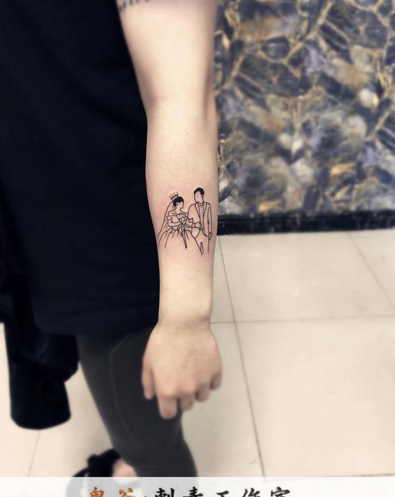 简笔画纹身图片_手臂纹身图案