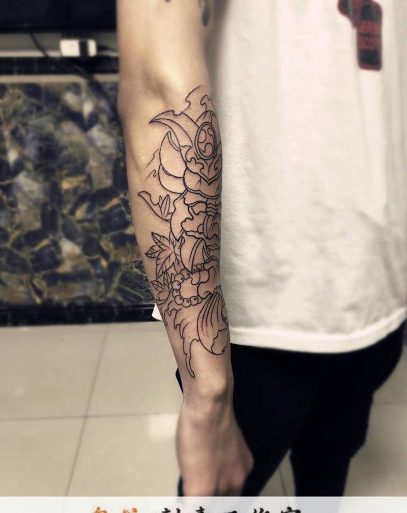 般若半成品纹身图片_新传统纹身图案