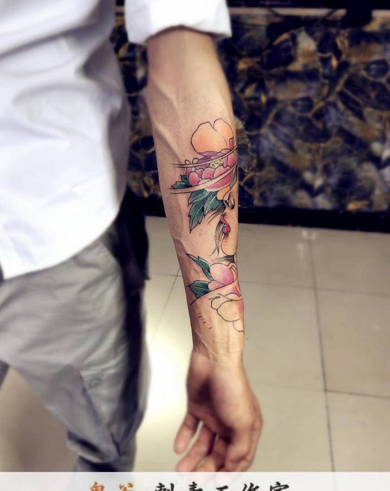 艺妓纹身图片_新传统纹身图案