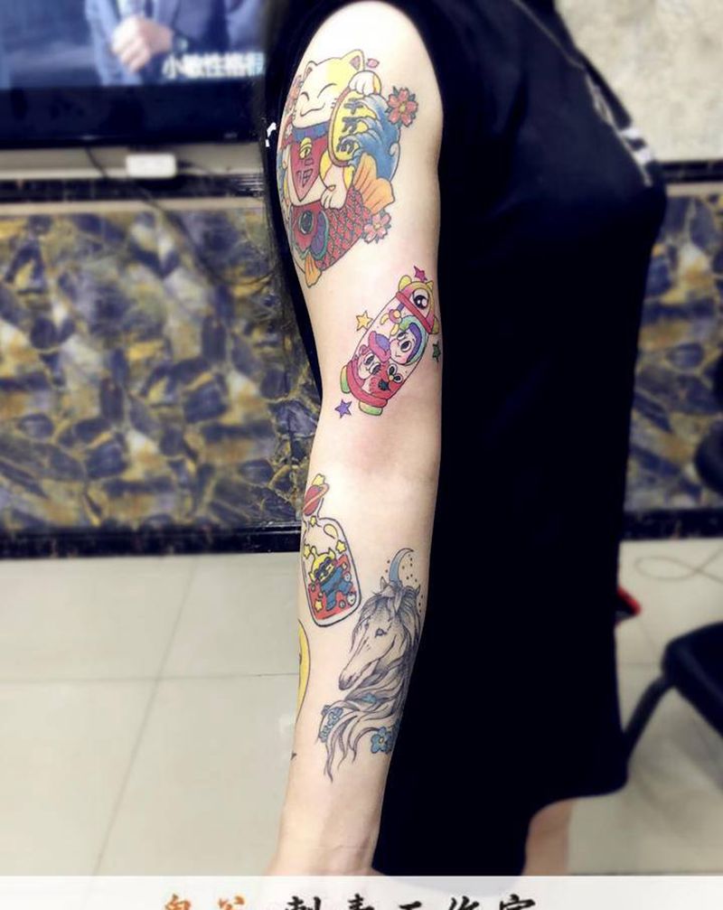 欧美纹身图片_新传统纹身图案