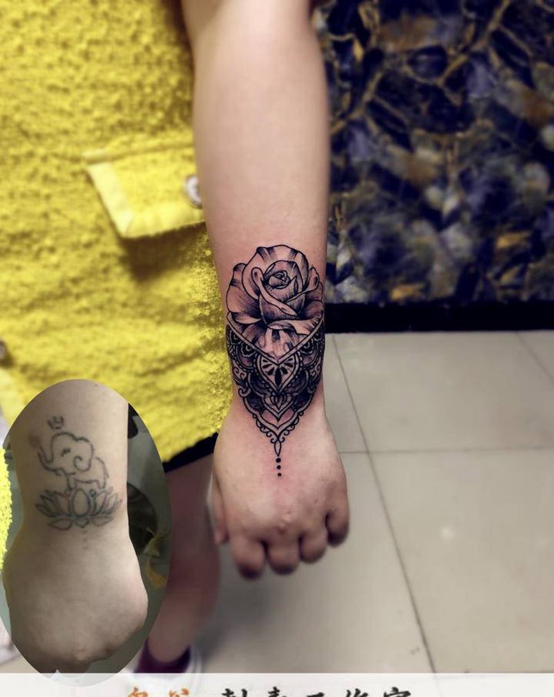 遮盖4纹身图片_新传统纹身图案