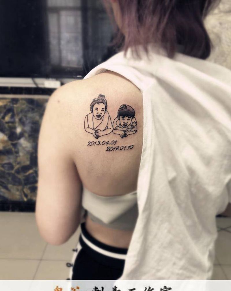 简笔画纹身图片_老传统纹身图案