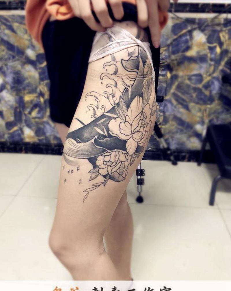 盖疤纹身图片_新传统纹身图案