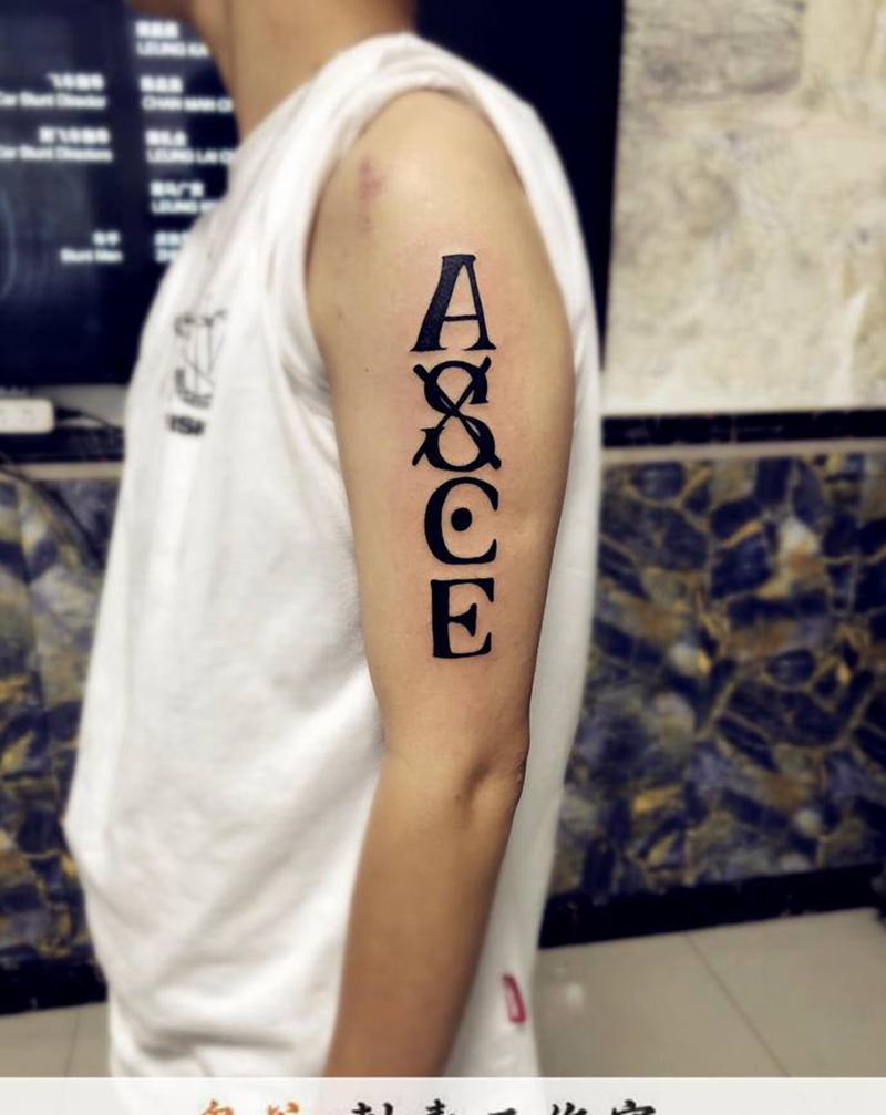 英文纹身图片_新传统纹身图案