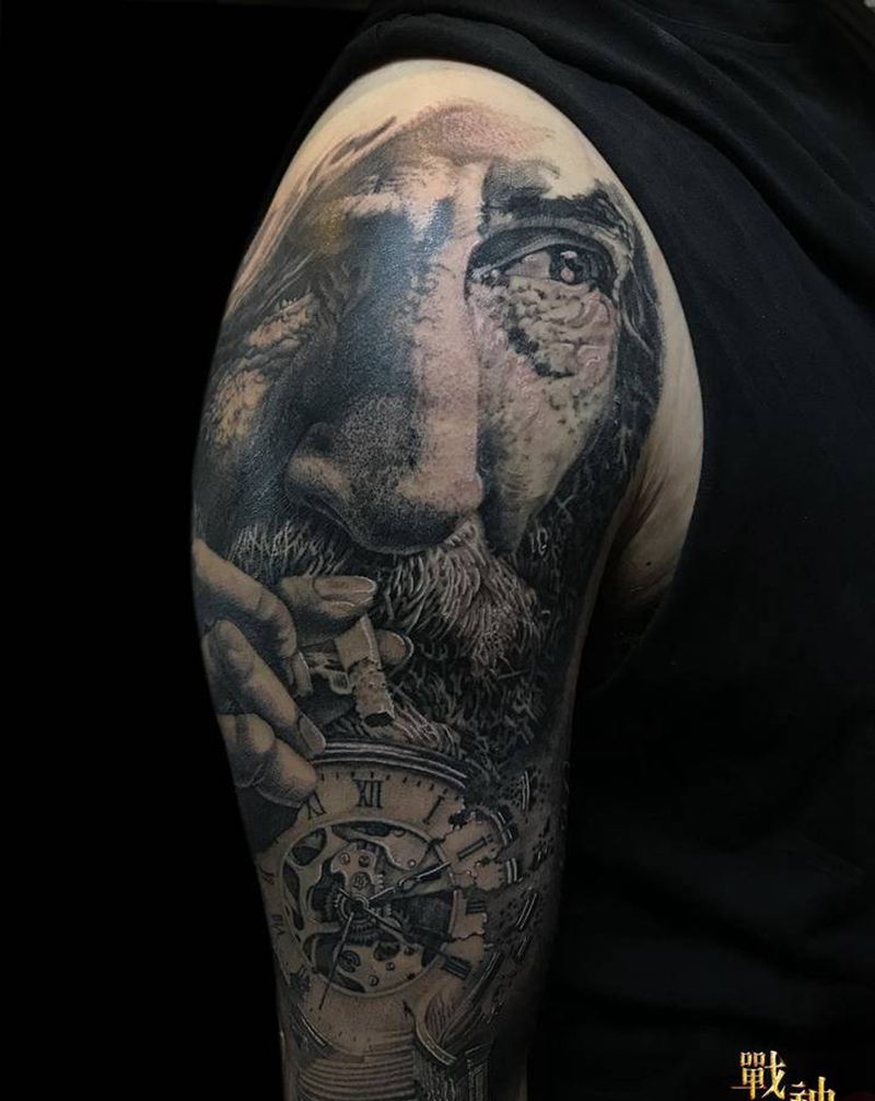 欧美写实作品纹身图片_手臂欧美写实纹身图案