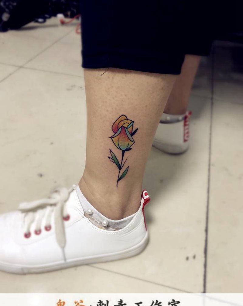 花纹身图片_新传统纹身图案