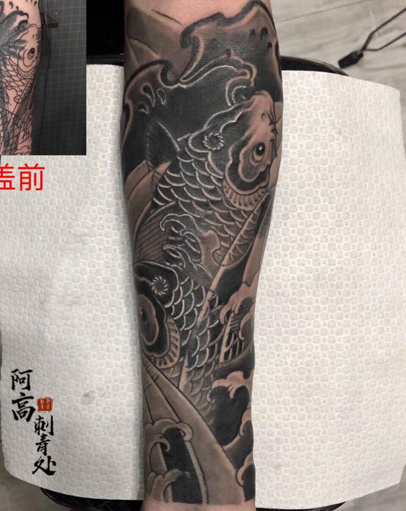 遮盖纹身图片_手臂老传统纹身图案
