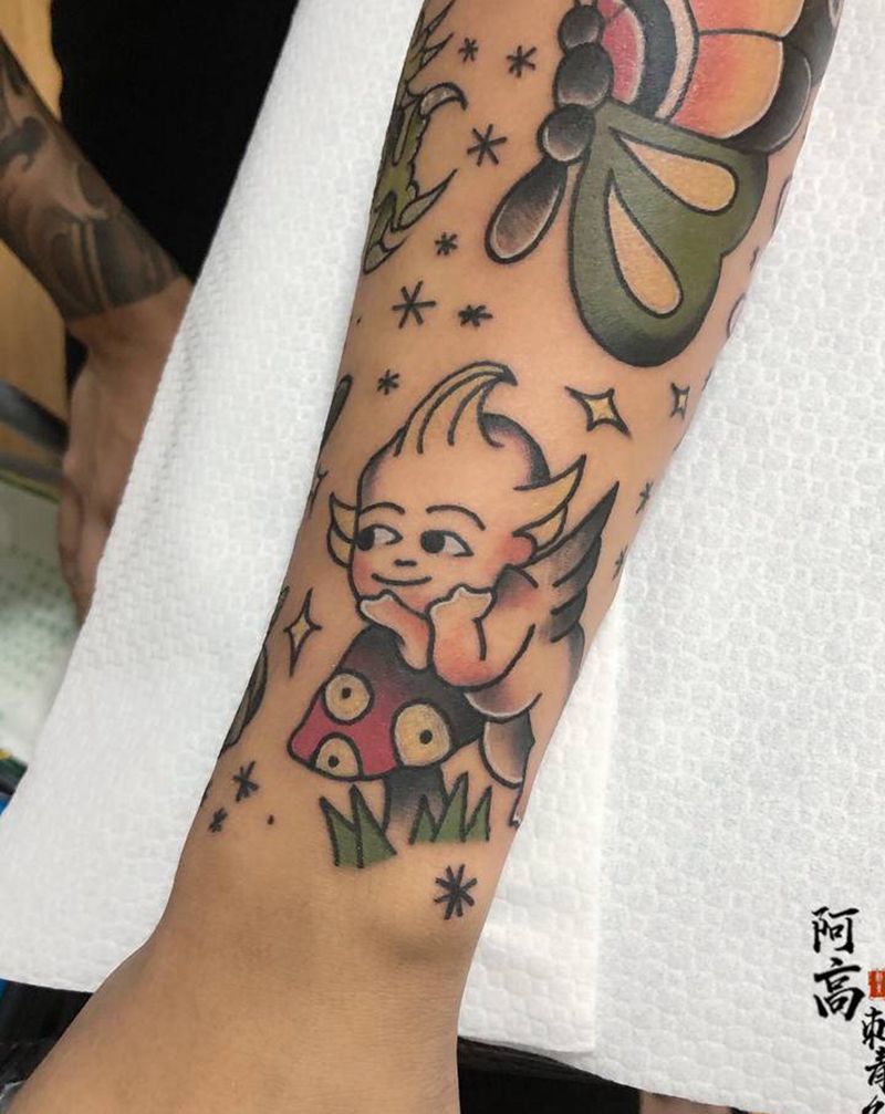 拼接纹身图片_手臂Old School纹身图案