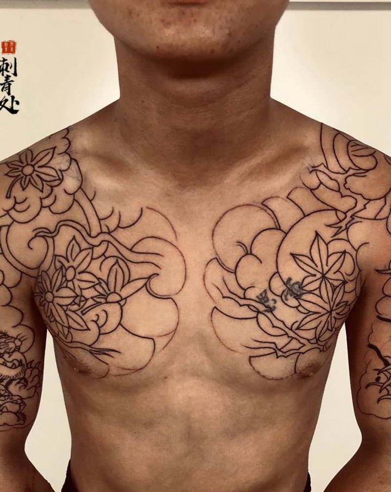 龙虎纹身图片_手臂老传统纹身图案