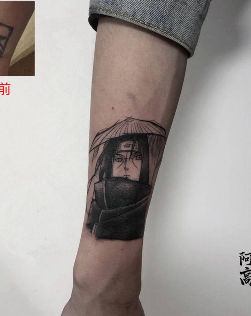 遮盖纹身图片_手臂点刺纹身图案