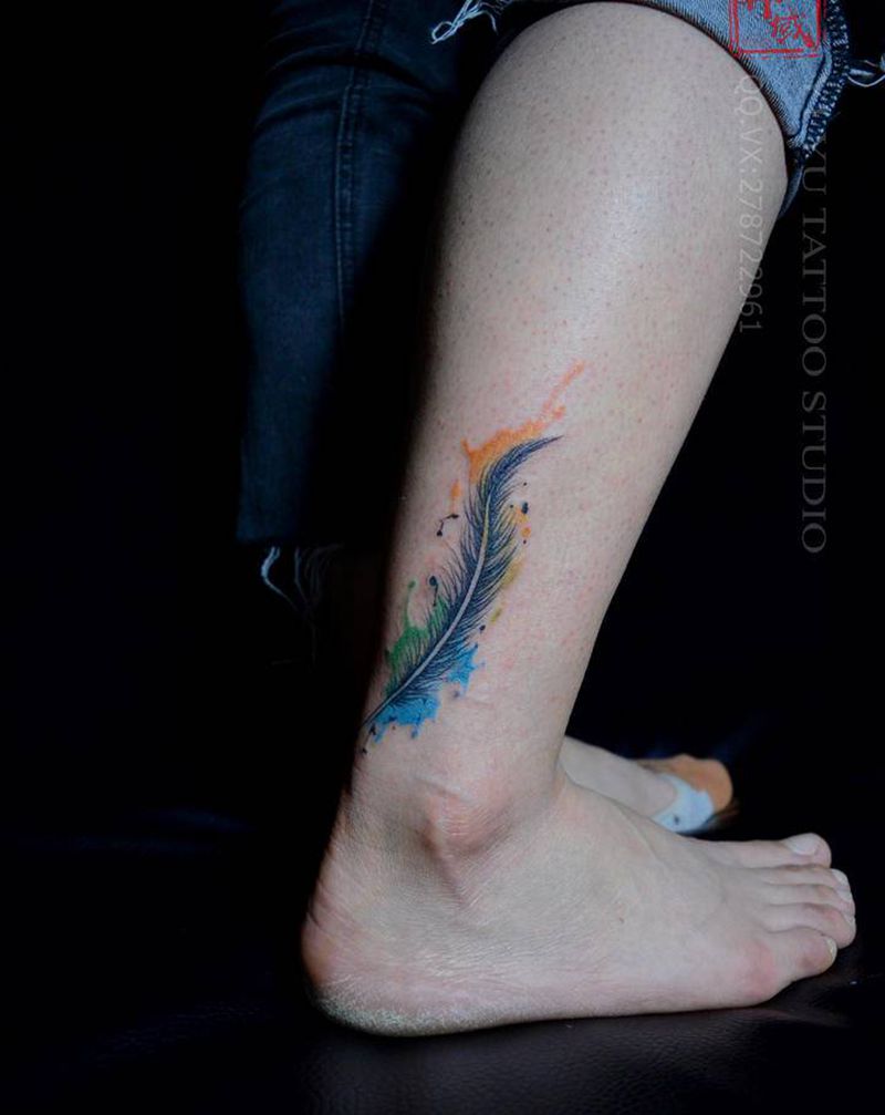 今日份小图花絮纹身图片_腿部背部纹身图案