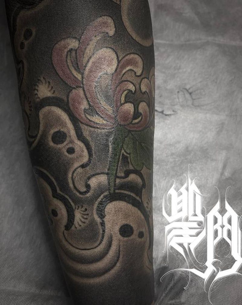 日式花臂纹身图片_手臂老传统纹身图案