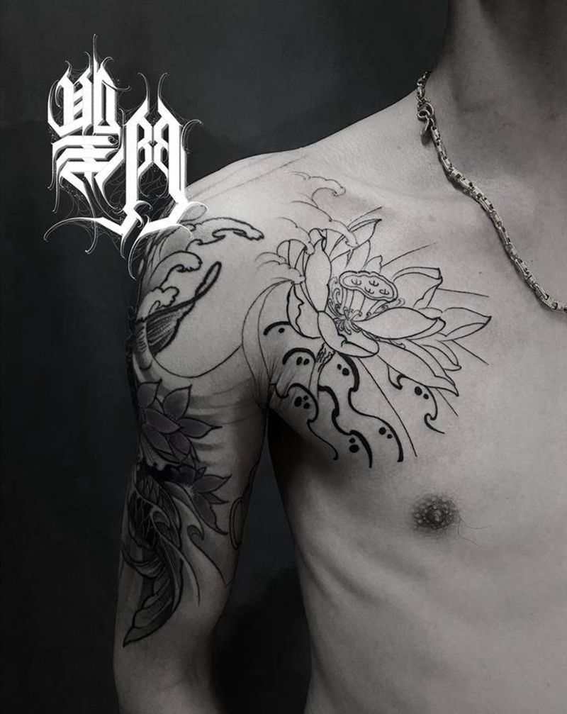 修改加添加纹身图片_手臂肩部新传统纹身图案