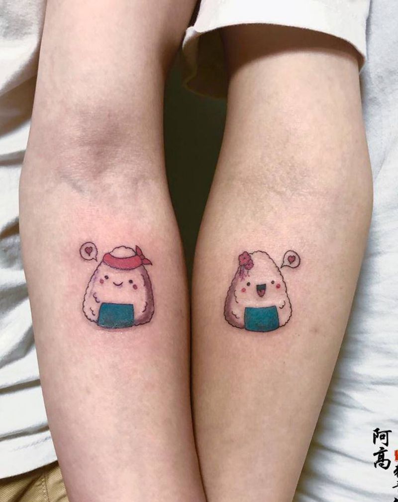 情侣纹身纹身图片_手臂水彩纹身图案