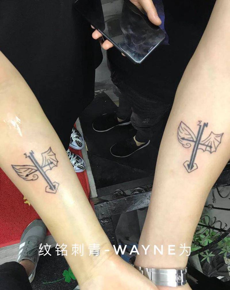 天使&魔鬼纹身图片_手臂图腾纹身图案