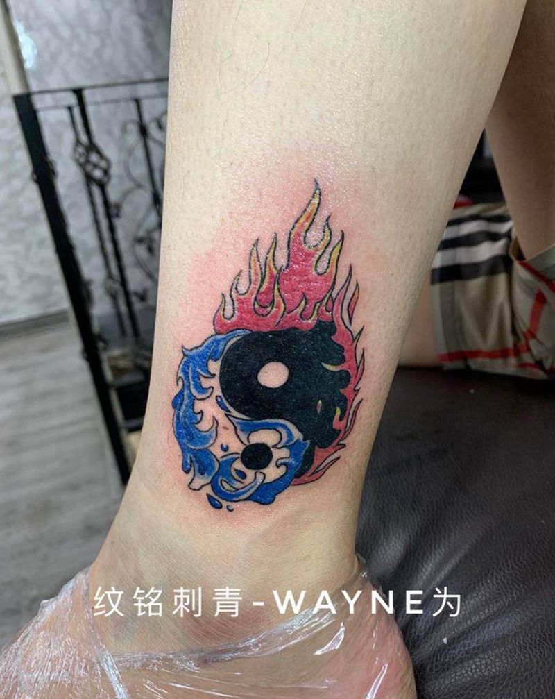 ☯️纹身图片_腿部图腾纹身图案