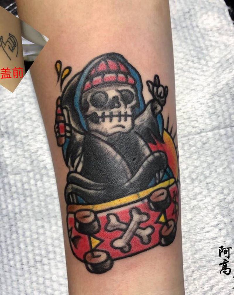 遮盖纹身图片_Old School纹身图案