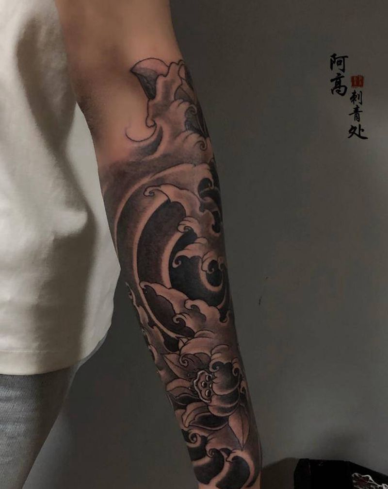 遮盖纹身图片_手臂新传统纹身图案