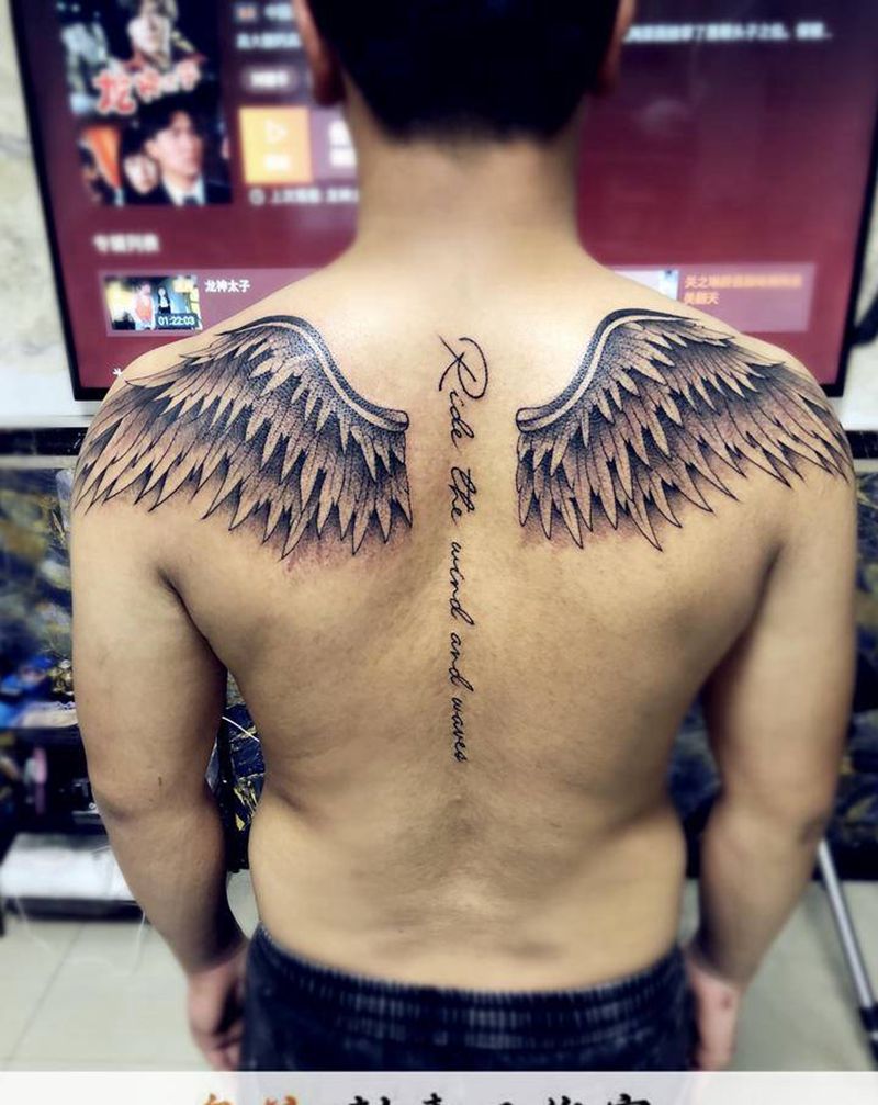 后背纹身图片_新传统纹身图案
