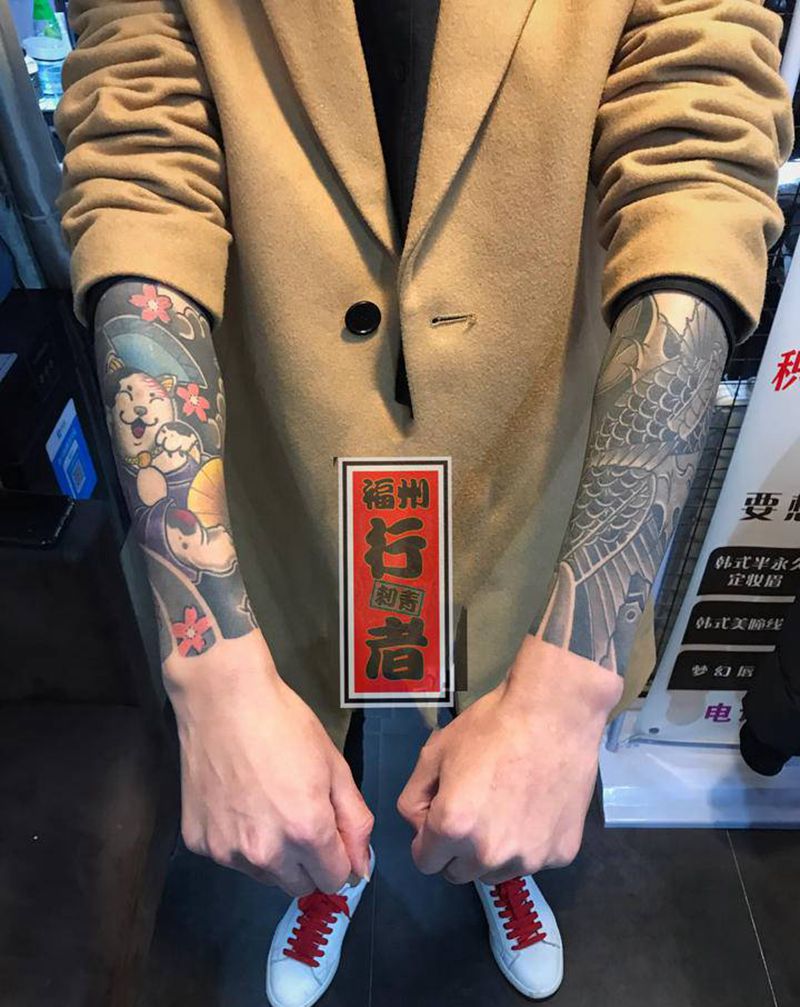 传统纹身图片_手部手臂老传统新传统纹身图案