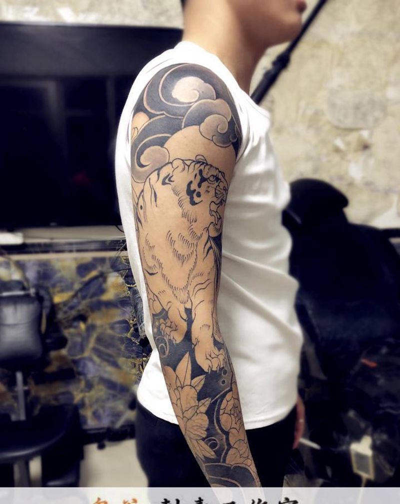 花臂纹身图片_新传统纹身图案
