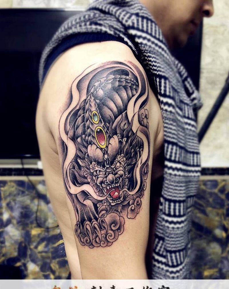 貔貅纹身图片_新传统纹身图案