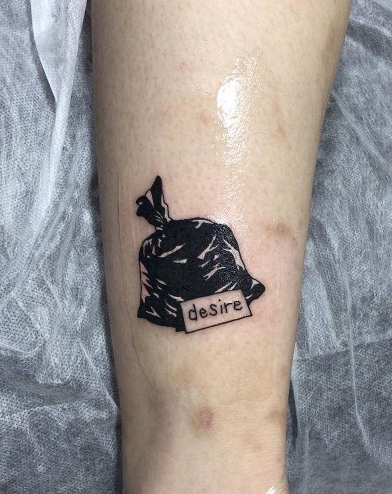 垃圾袋纹身图片_Old School纹身图案