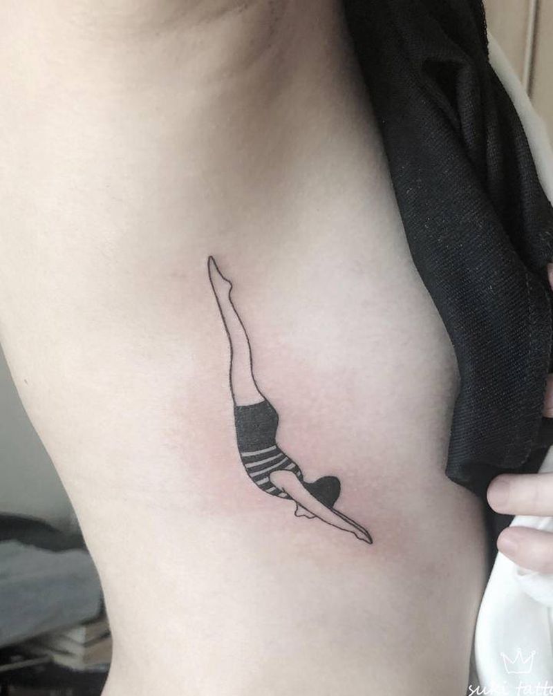 小清新纹身图片_胸部纹身图案