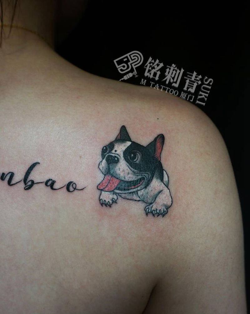 客人家法斗蛋堡纹身图片_New School原创纹身图案