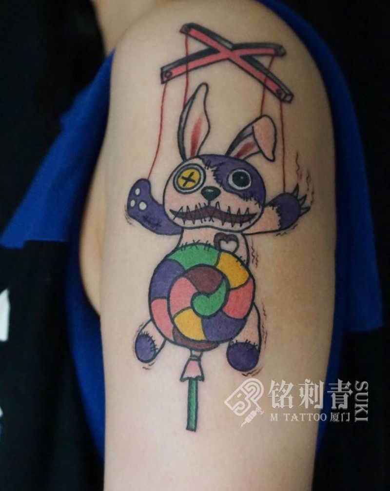 原创定做小怪兽纹身图片_手臂New SchoolOld School原创纹身图案