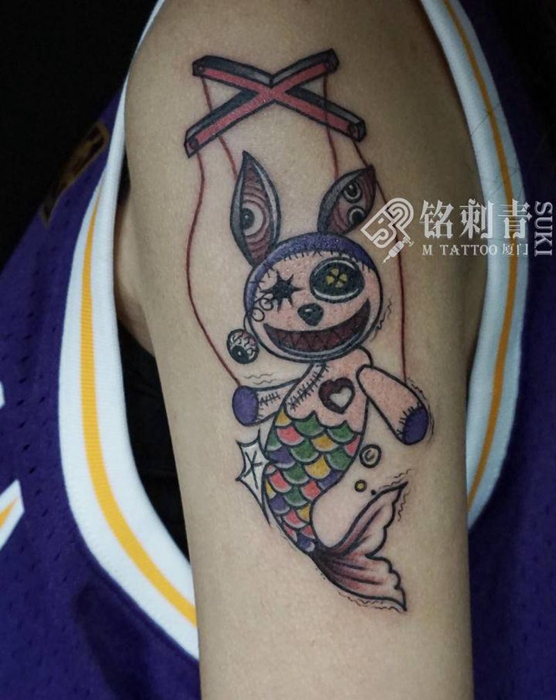 原创定做小怪兽纹身图片_手臂New SchoolOld School原创设计纹身图案
