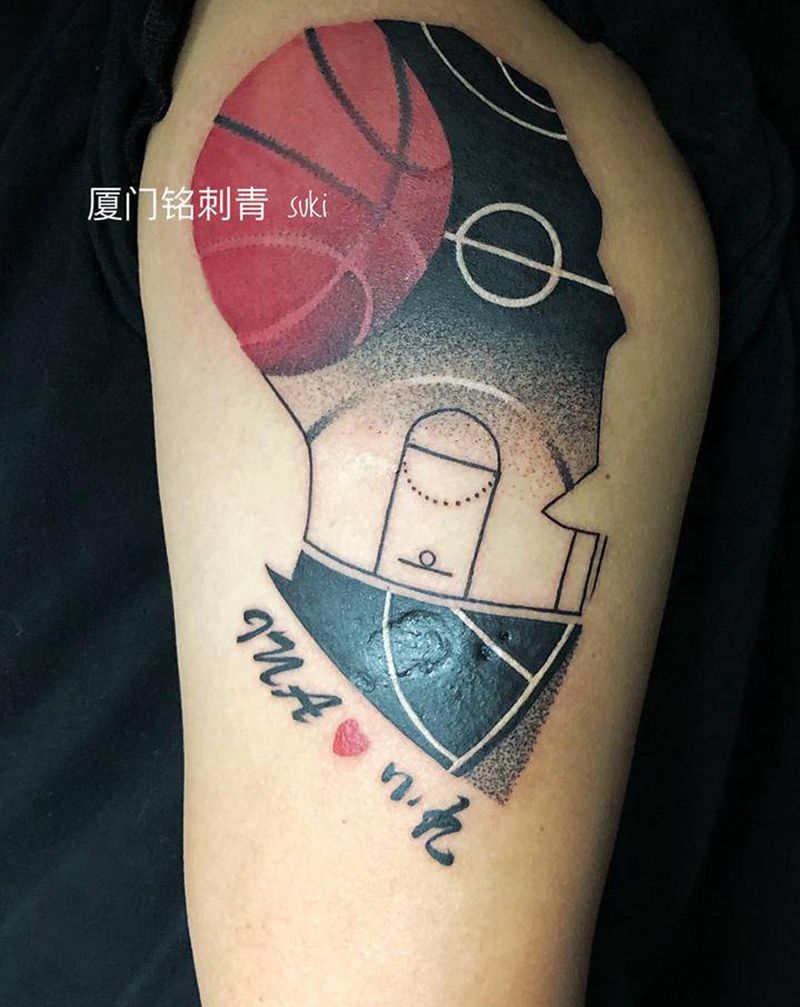 剪影纹身图片_手臂纹身图案