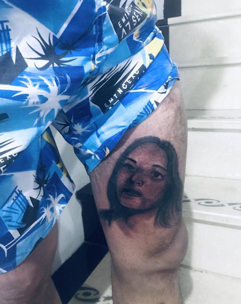 哪个女孩纹身图片_欧美写实纹身图案