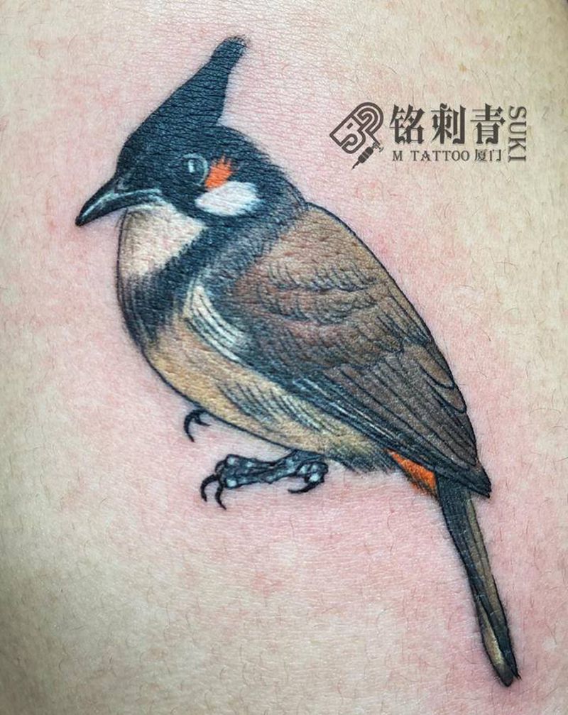 小鸟写实纹身图片_手臂欧美写实纹身图案