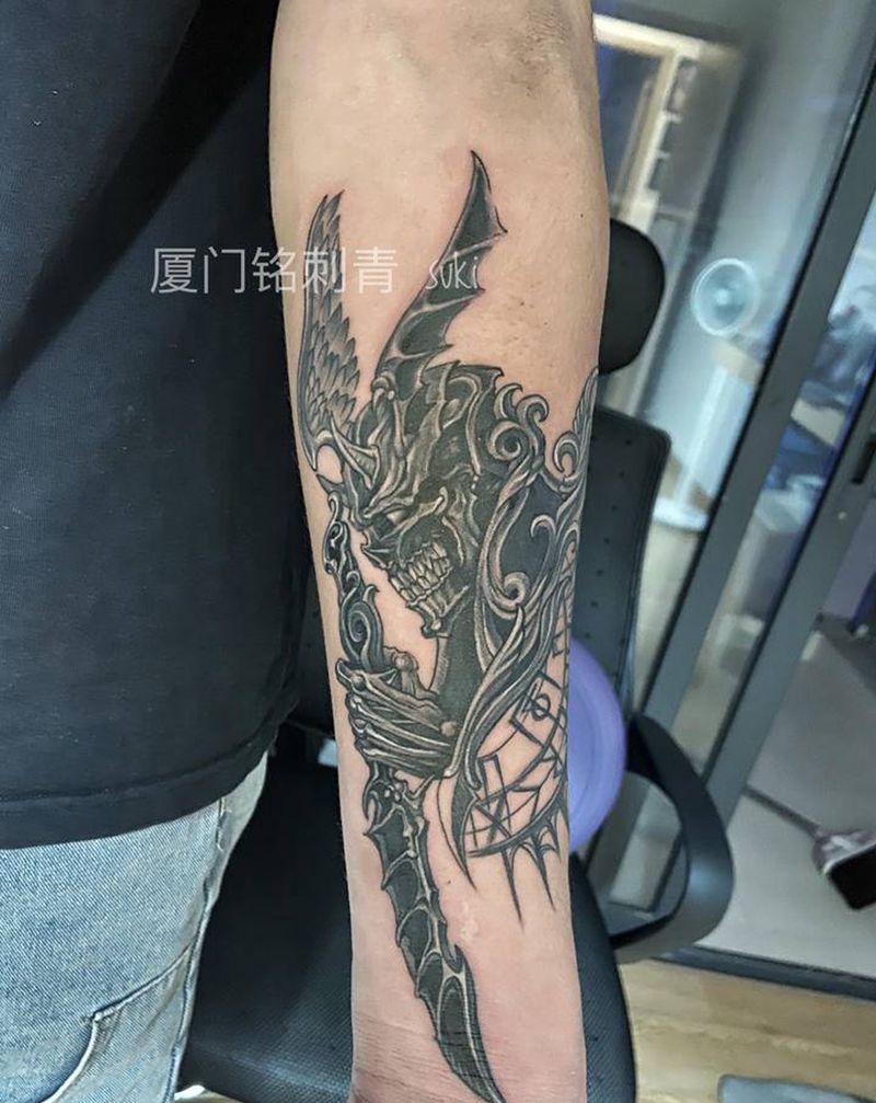 黑武士纹身图片_手臂欧美暗黑纹身图案