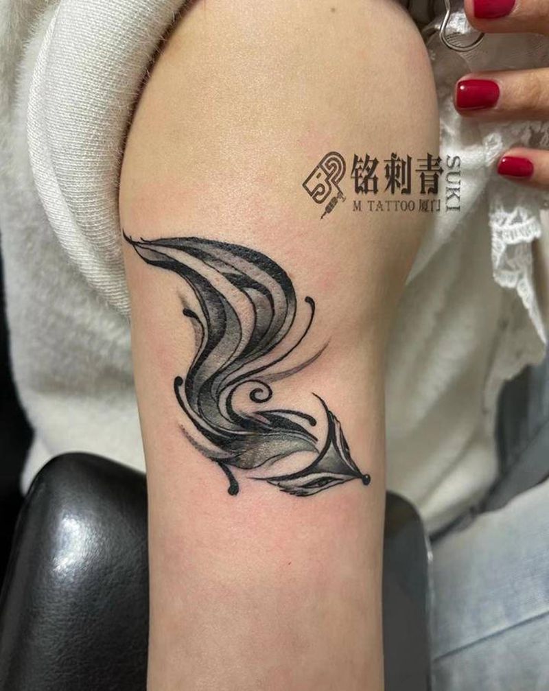 狐狸纹身图片_手臂纹身图案