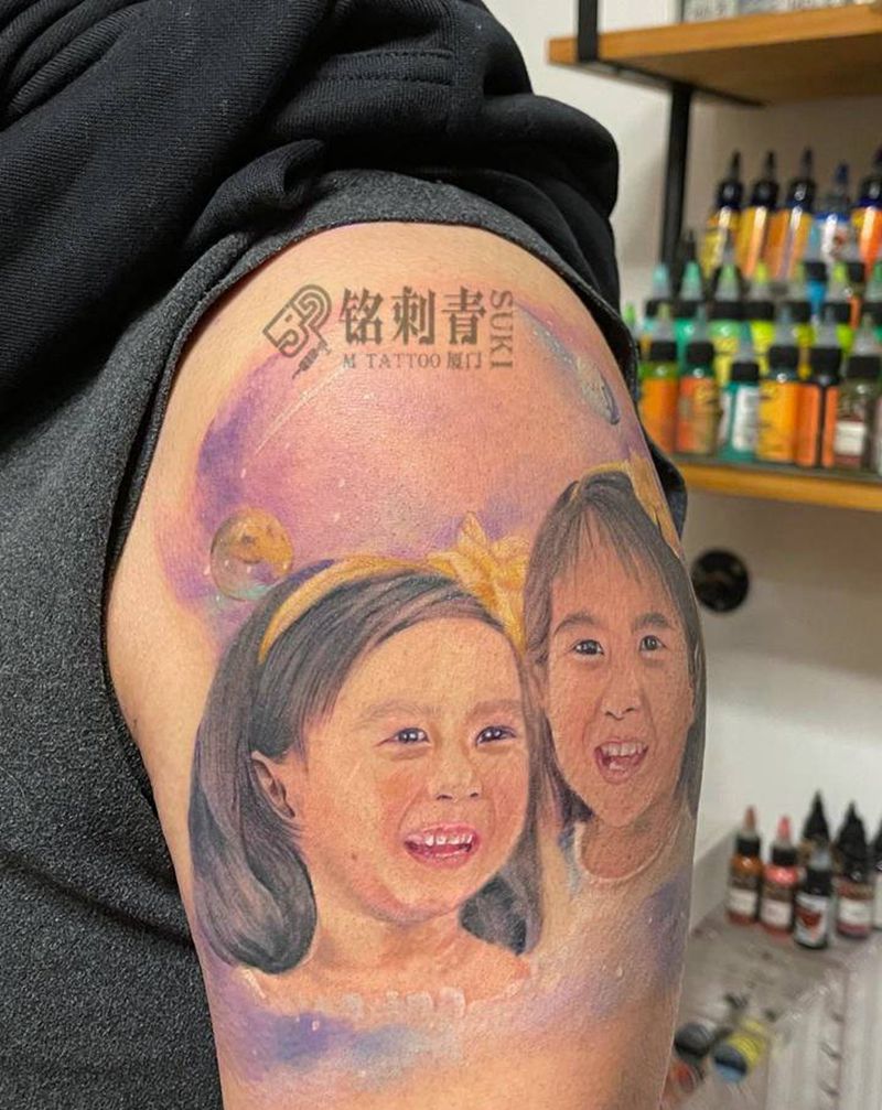 肖像纹身图片_欧美写实纹身图案