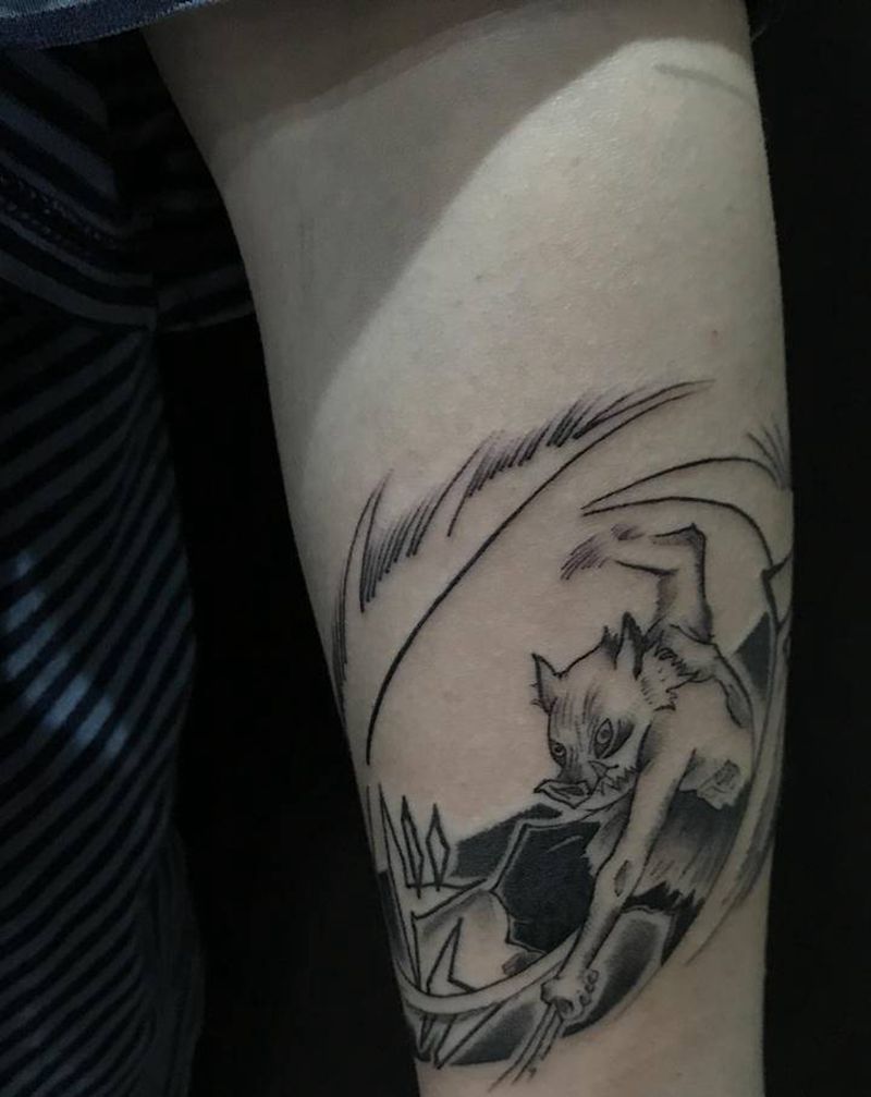 漫画纹身图片_手臂纹身图案