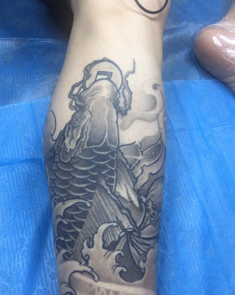 客选图纹身图片_鱼纹身图案