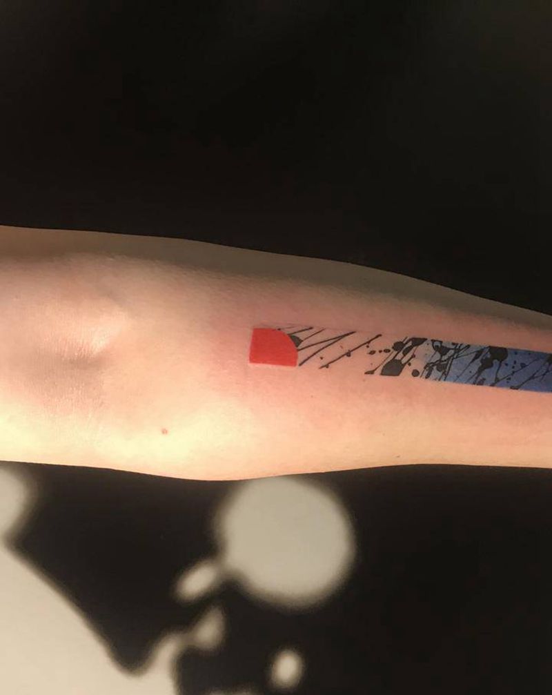 客带图纹身图片_手臂纹身图案