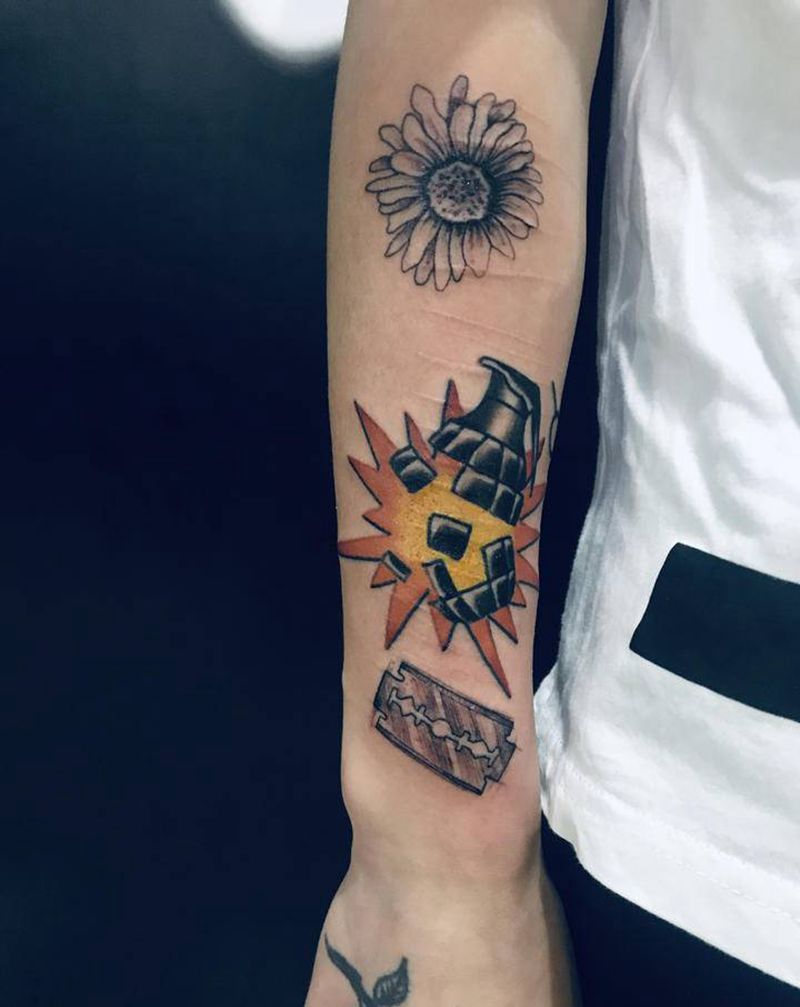 客带图纹身图片_手臂纹身图案