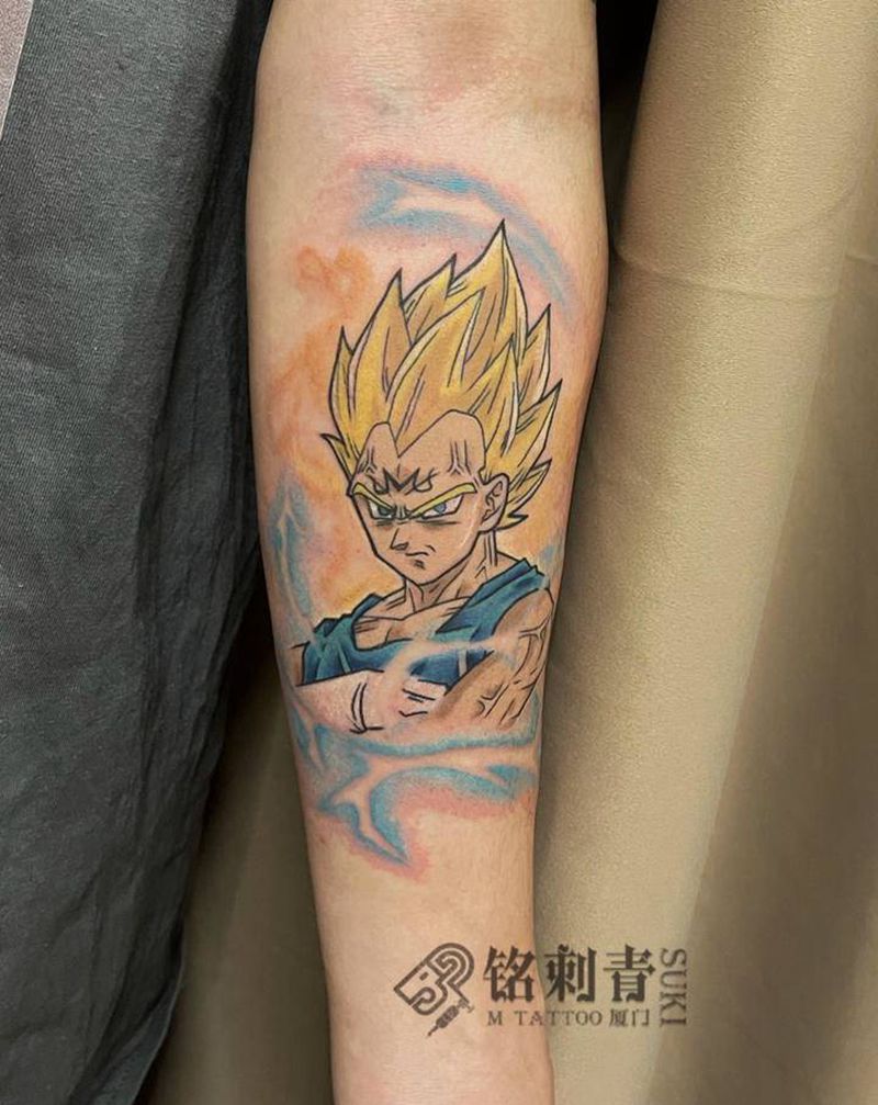 七龙珠纹身图片_手臂Old School纹身图案